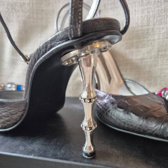 Ce fou Shoo Alligator Embellished Heels – Size 10 US (41 EU) - Picture 5 of 5